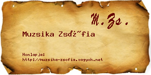 Muzsika Zsófia névjegykártya